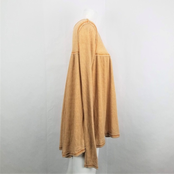 We The Free People Khaki Kai Henley Thermal Top - Picture 3 of 6